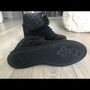Louis Vuitton high top sneakers with platform.